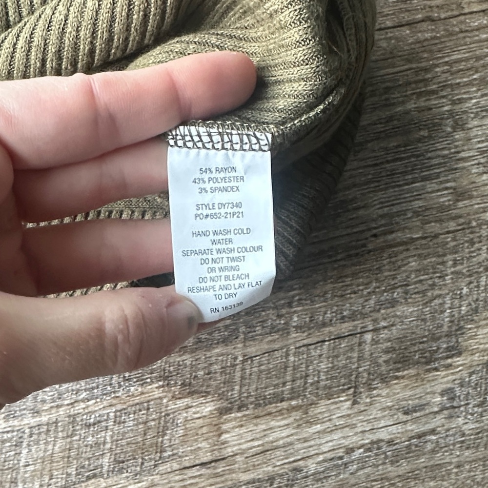 Discovery Sage Ribbed Mini Dress - Picture 3 of 3